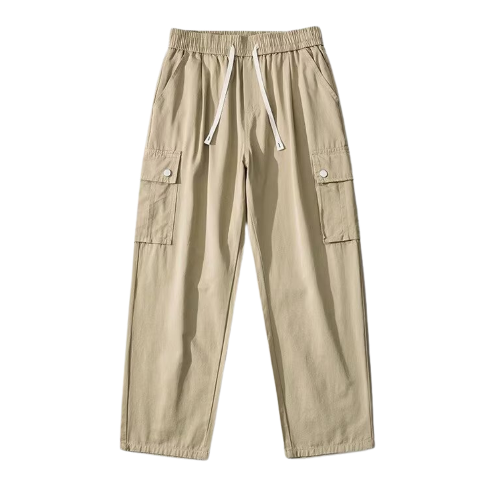 Vintage Large Pocket Solid Color Cargo Pants