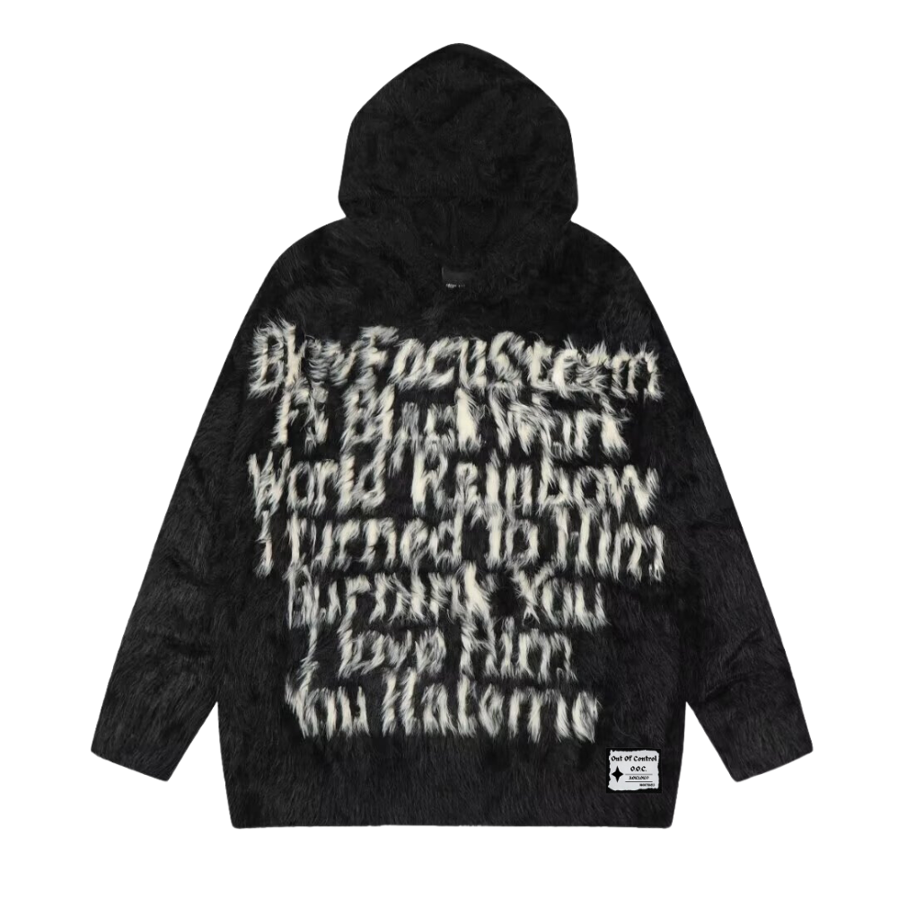 OOC' Vintage Jacquard Knit Hooded Sweater