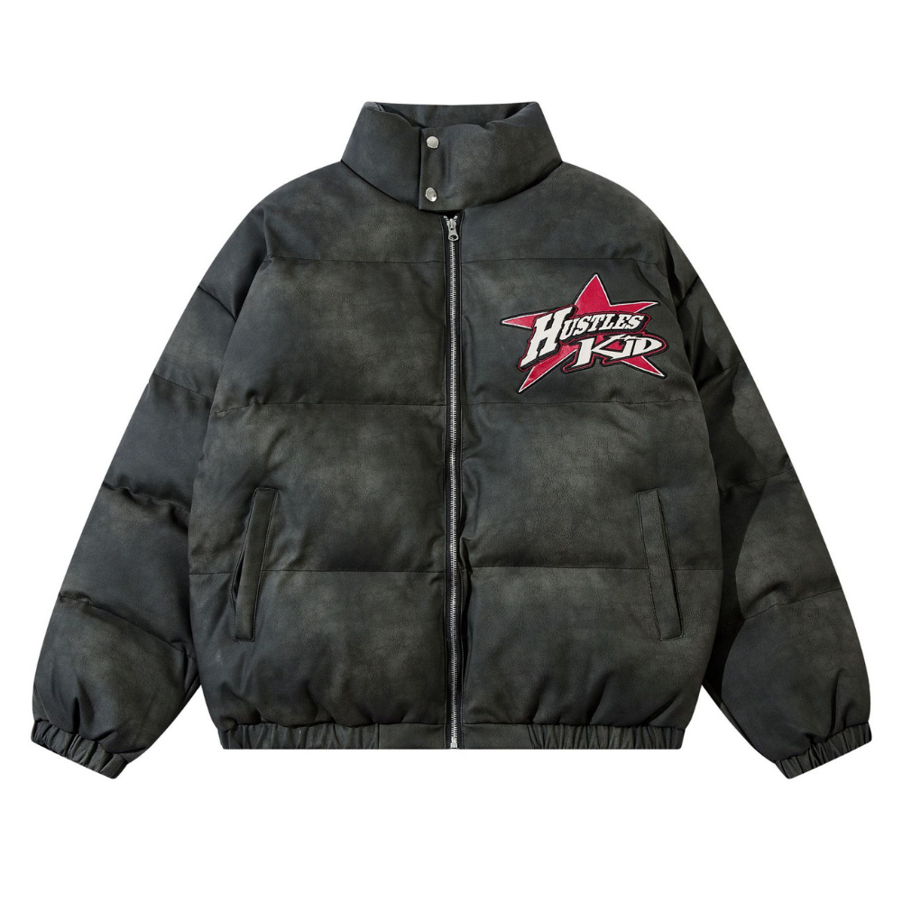 Ins Star Letter Patch Coat