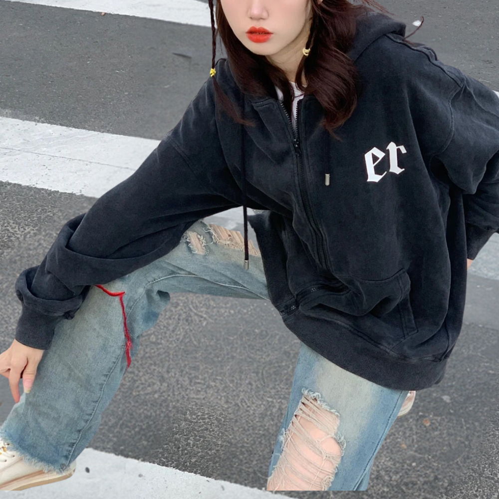 Black High Street Cross Hoodie