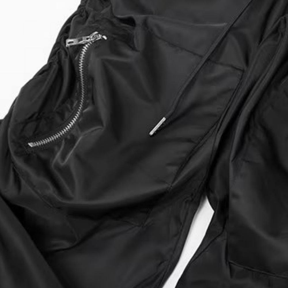 Street Pleated Solid Sweatpants
