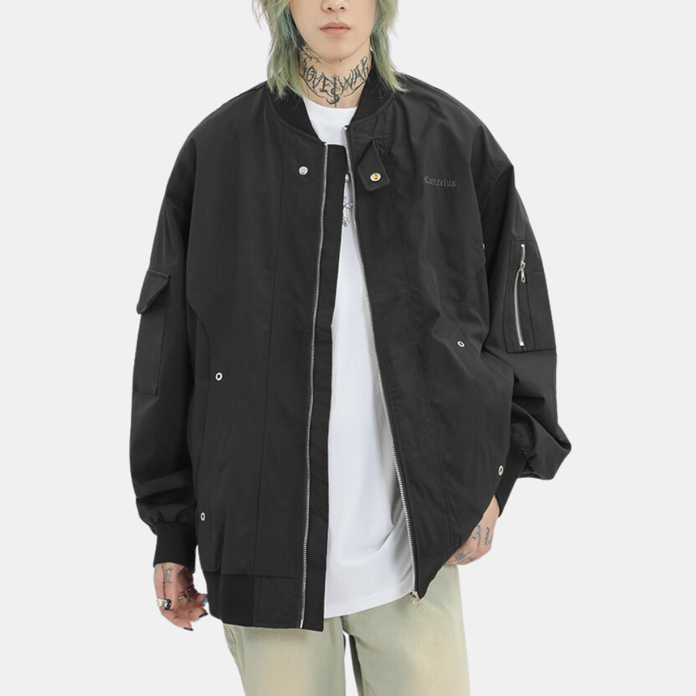 Vintage Multi Pocket Bomber Jacket