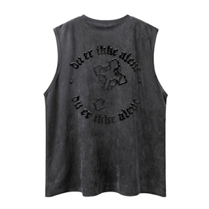 Hip Hop Gothic Cross Suede Vest