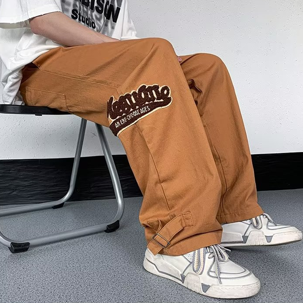 Retro Hiphop Loose Wide Leg Straight Sweatpants