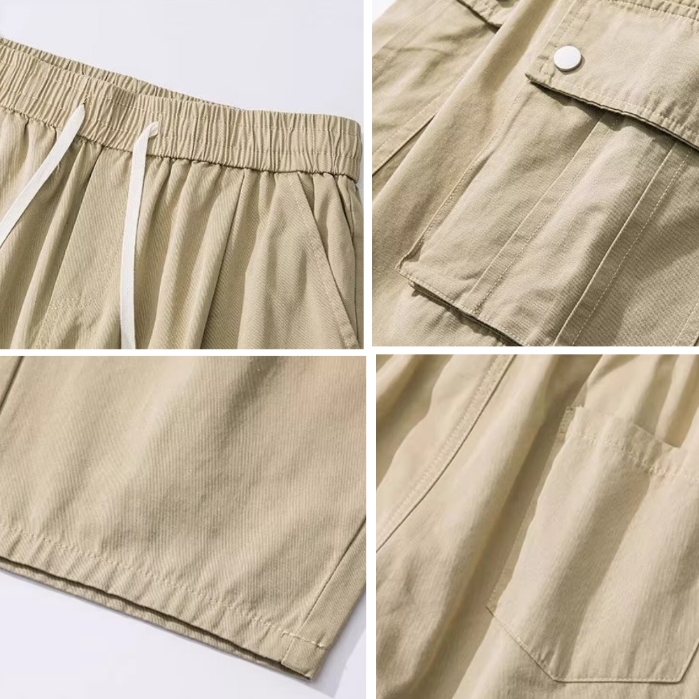 Vintage Large Pocket Solid Color Cargo Pants