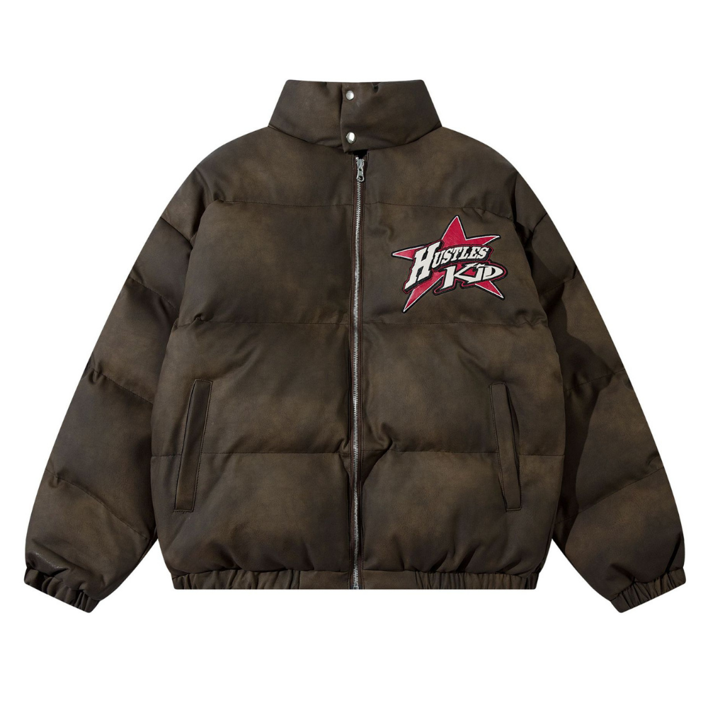 Ins Star Letter Patch Coat