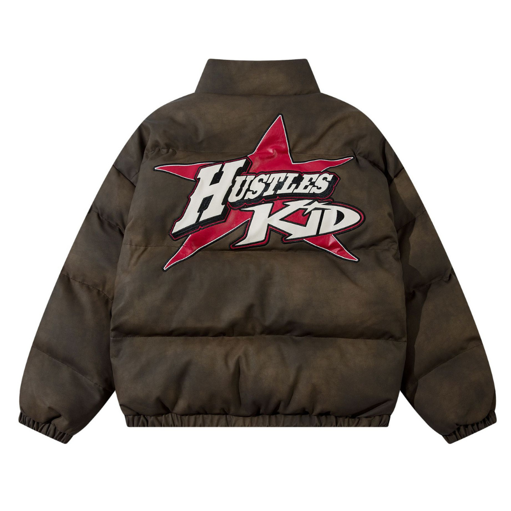 Ins Star Letter Patch Coat