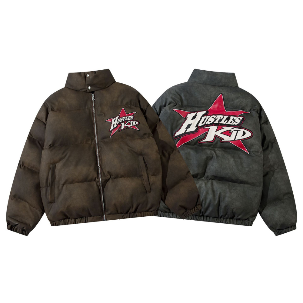 Ins Star Letter Patch Coat