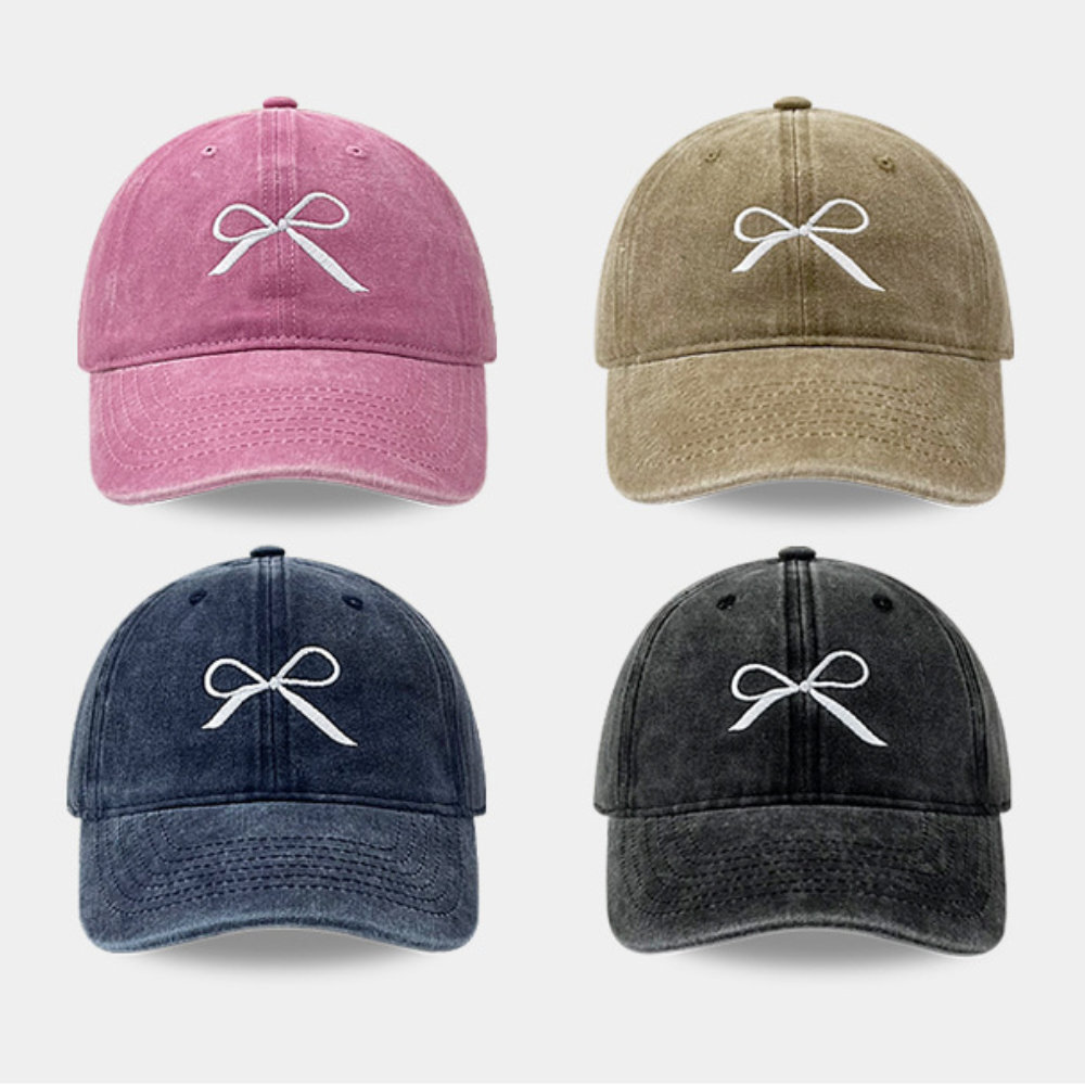 Simple Bow Embroidery Hat