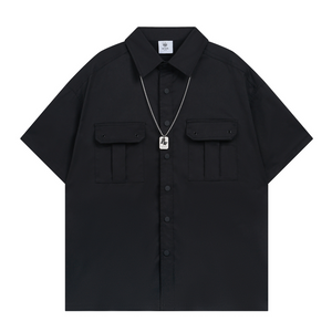 Japanese Necklace Solid Color Shirt