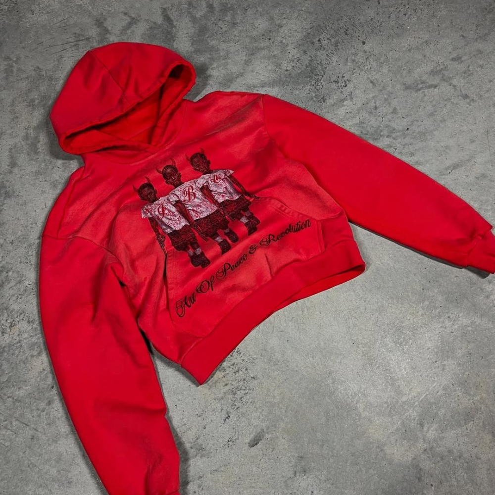 ART IN WAR Peace in Flames – Duality Hoodie