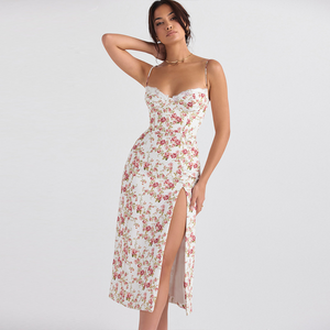 Women's Sexy Floral Slit Dress