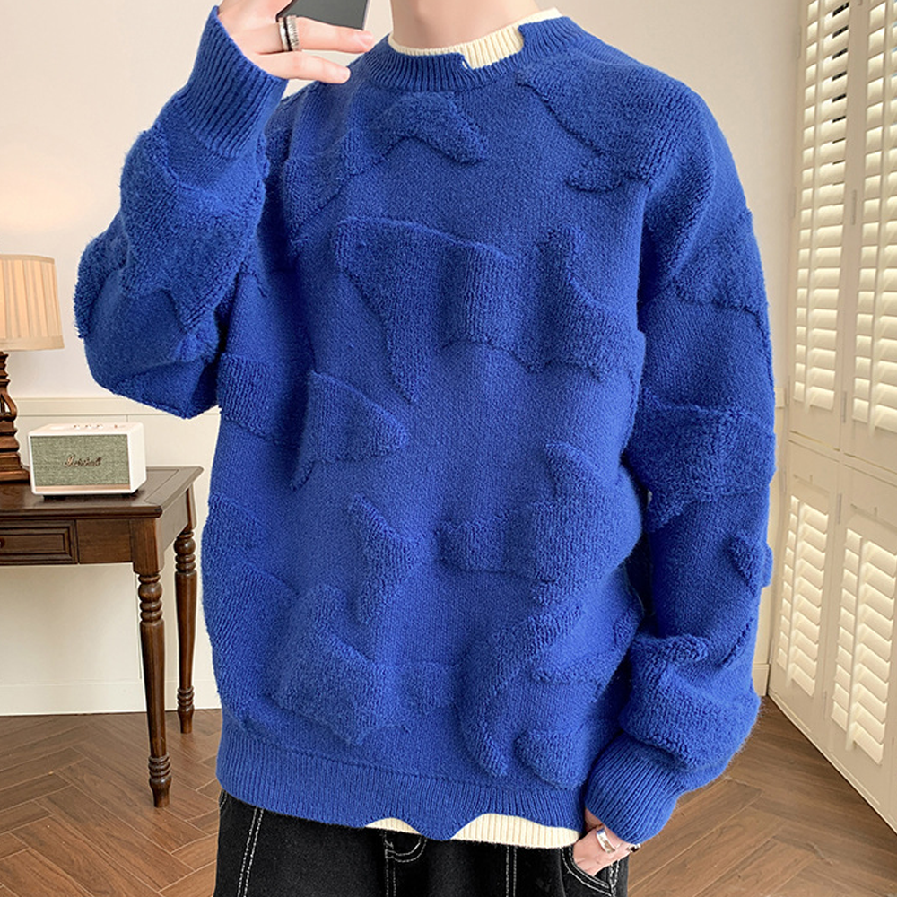 Soft Dolphin Base Flower Sweater
