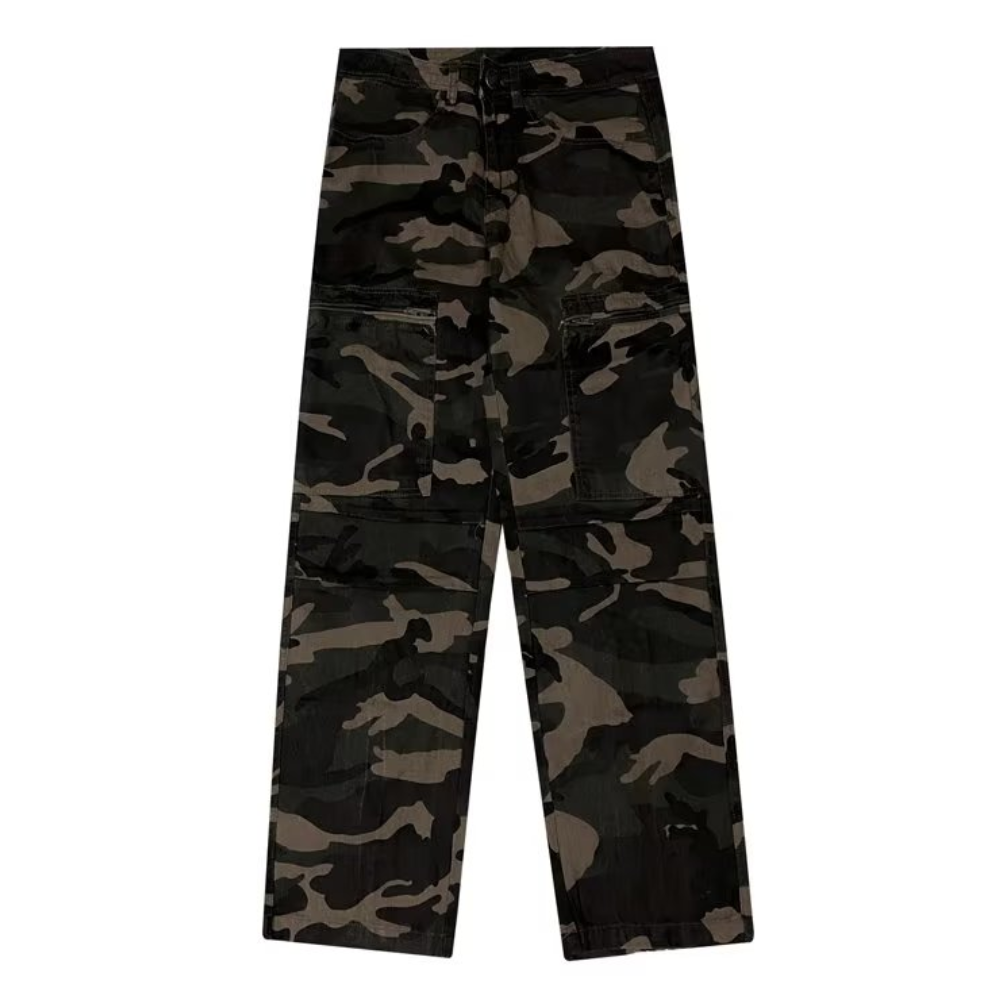 Hip Hop Camouflage Straight Jeans