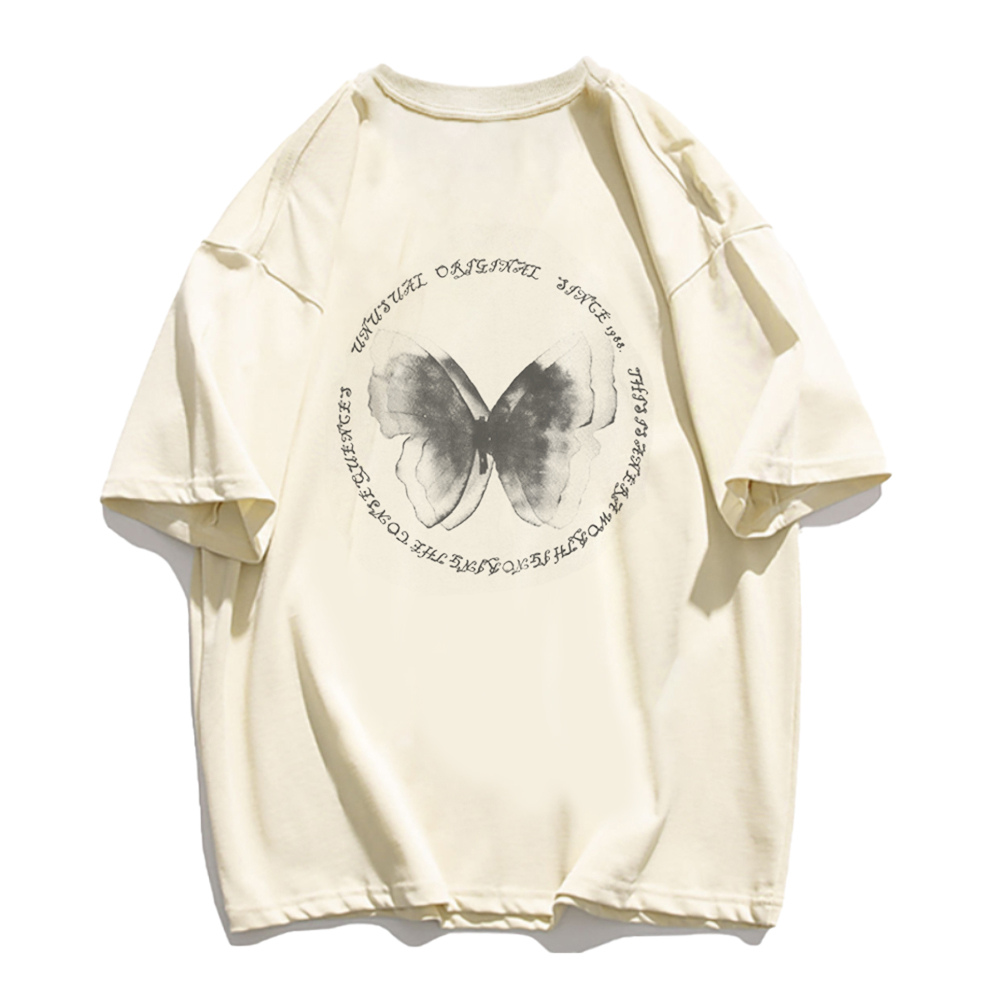 Japanese simple butterfly T-shirt