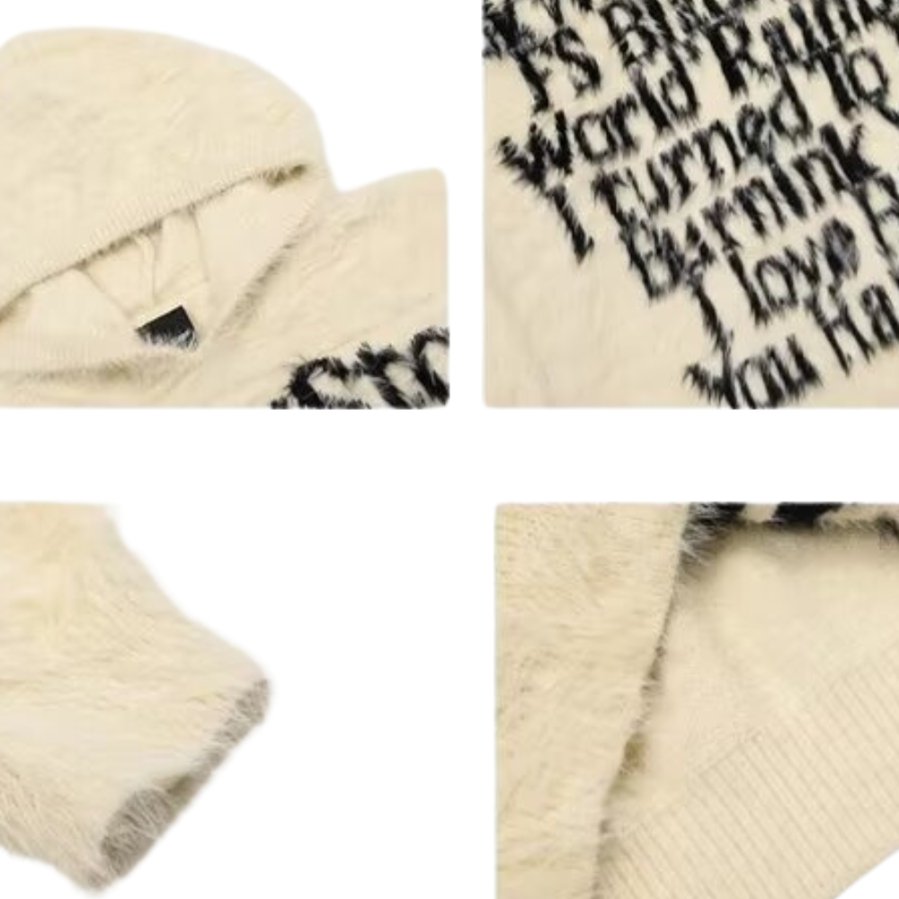 OOC' Vintage Jacquard Knit Hooded Sweater