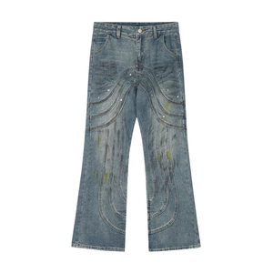 3D Cut Ink Splash Jeans