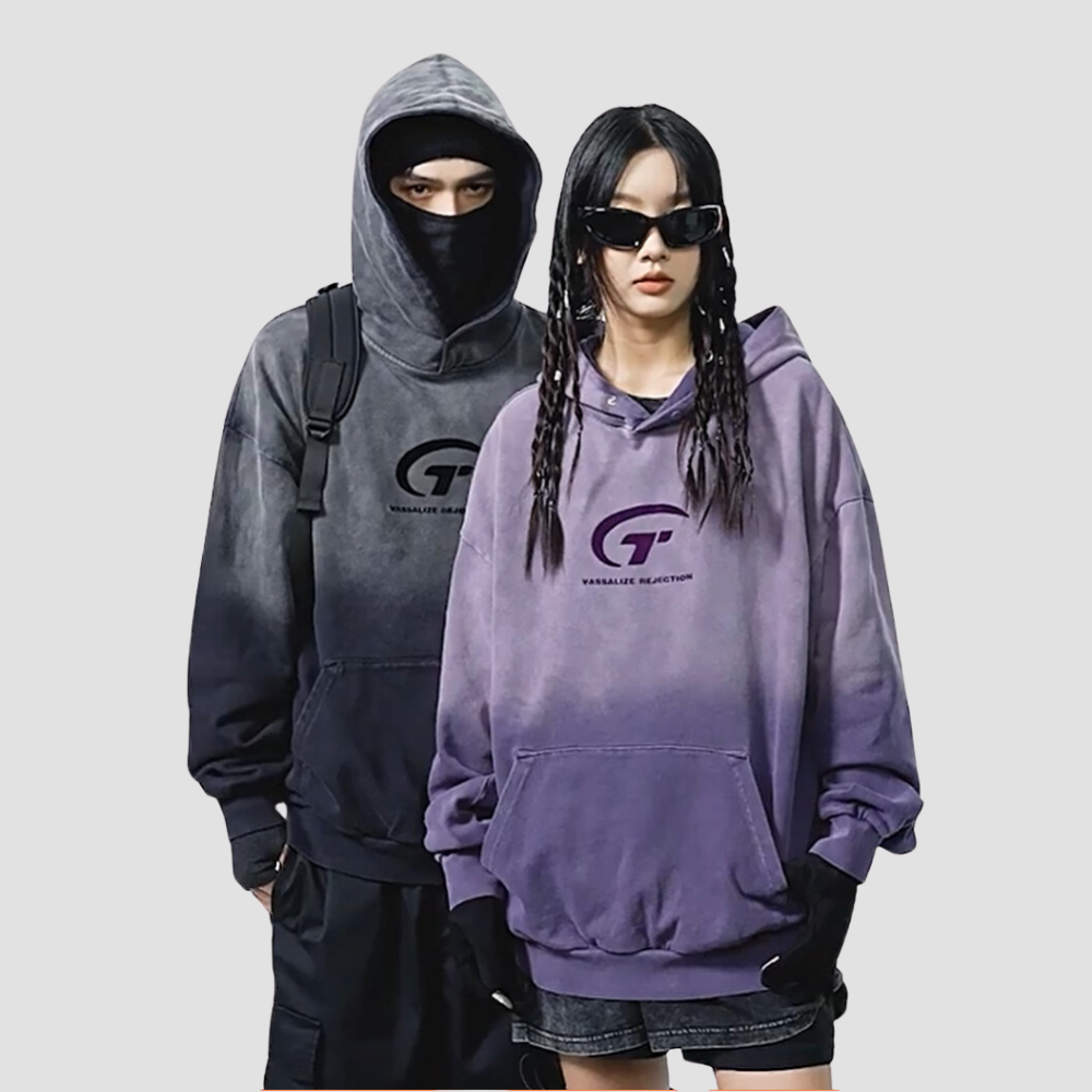 Ins Cotton Gradient Washed Hoodie