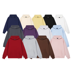 Solid Color No Drawstring Hoodie