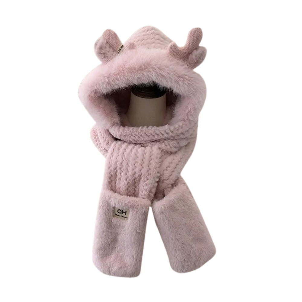 Solid Color Antlers Scarf