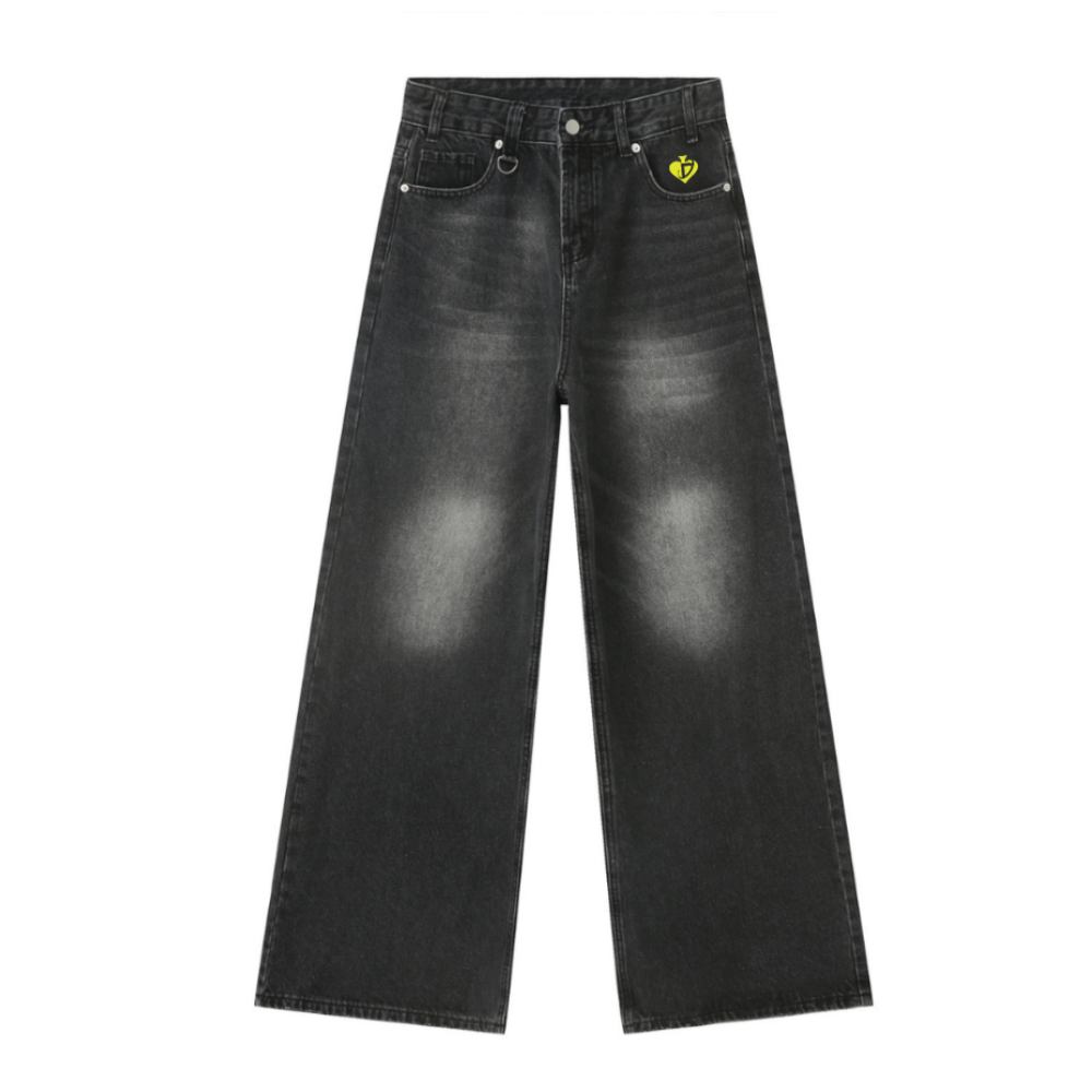 DF|Retro Clean-Fit Distressed Loose Jeans