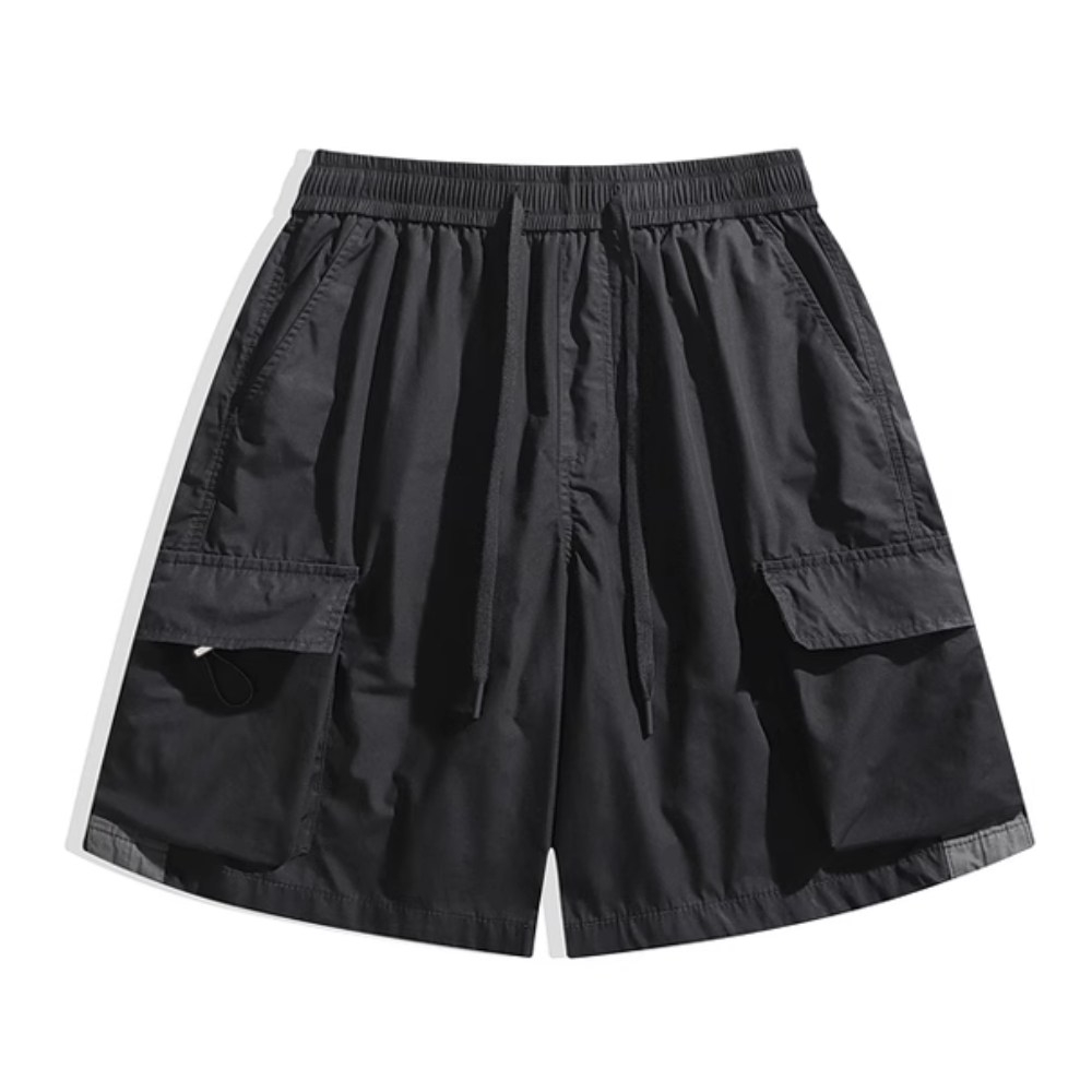 Technical Solid Color Cargo Shorts