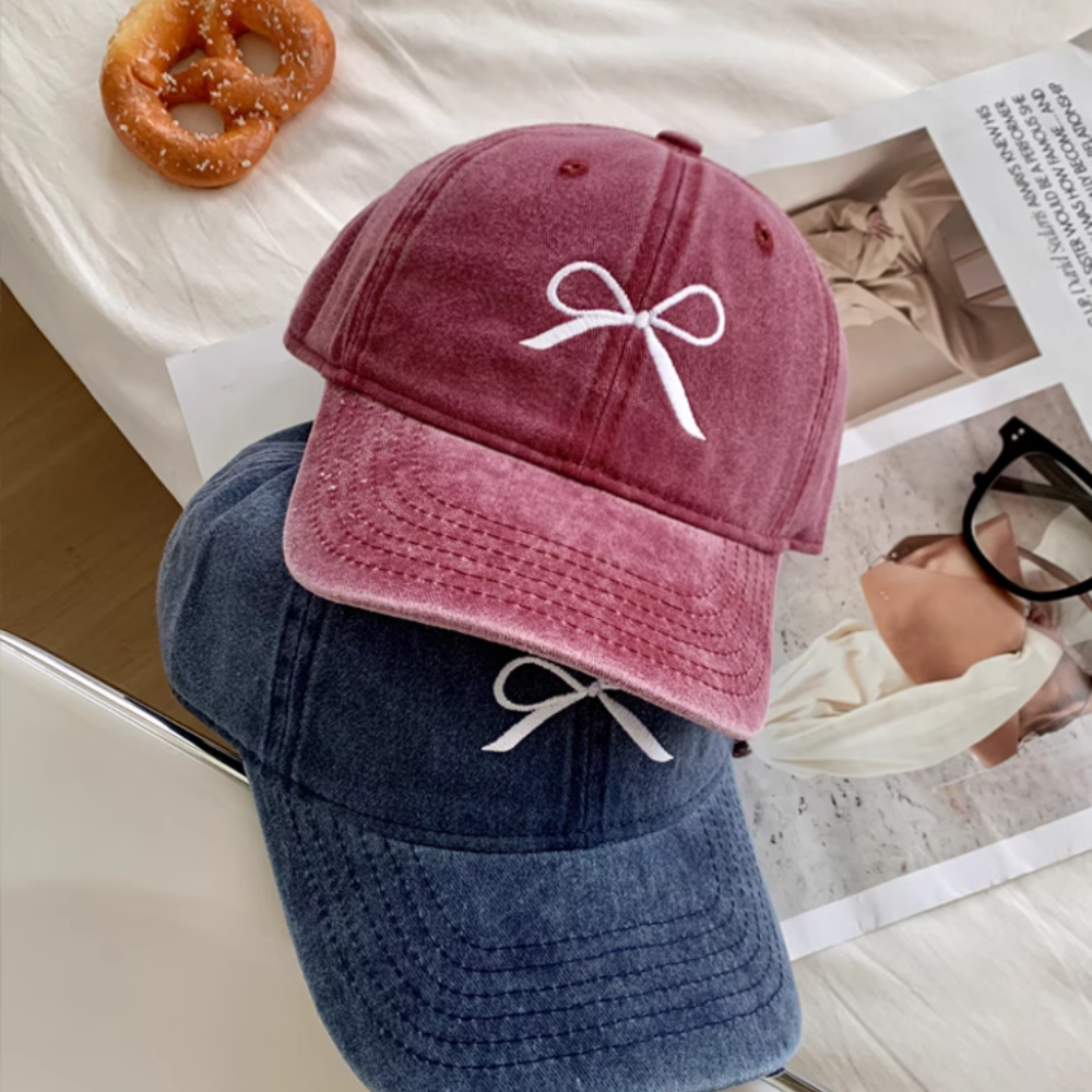 Simple Bow Embroidery Hat