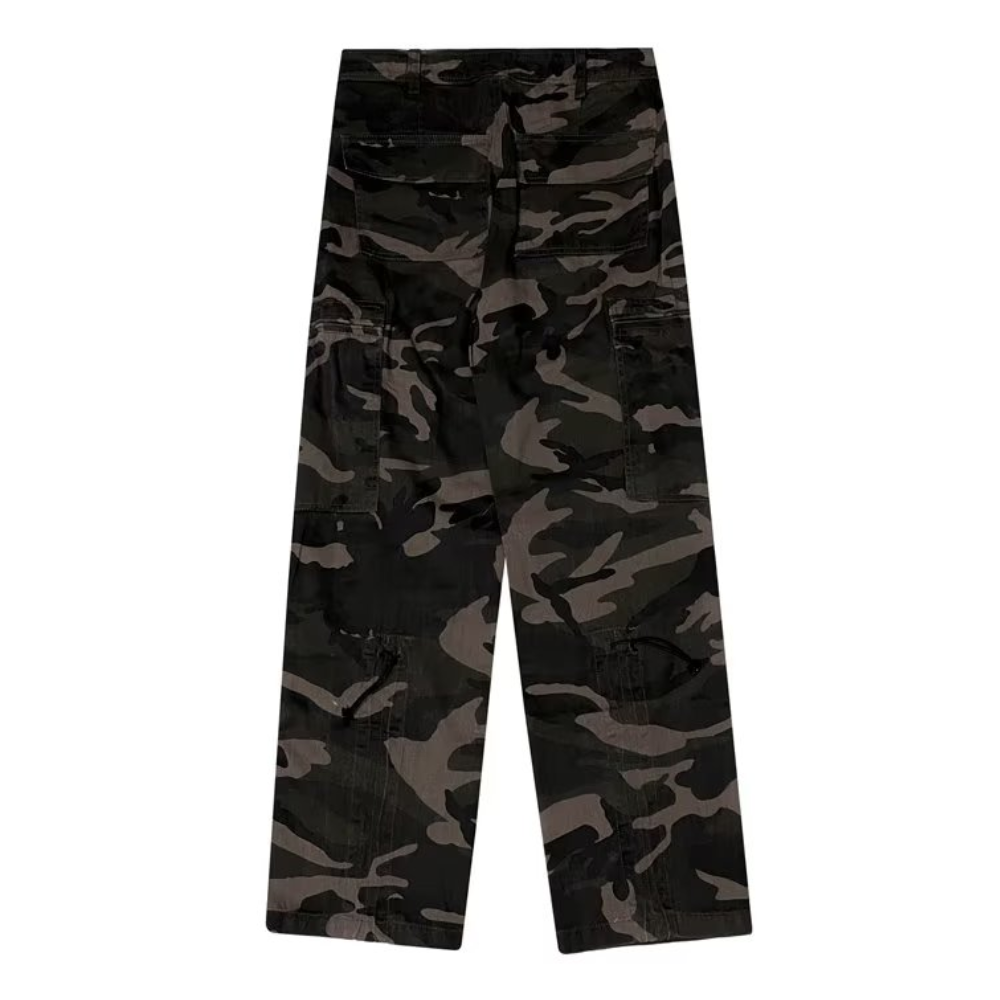 Hip Hop Camouflage Straight Jeans