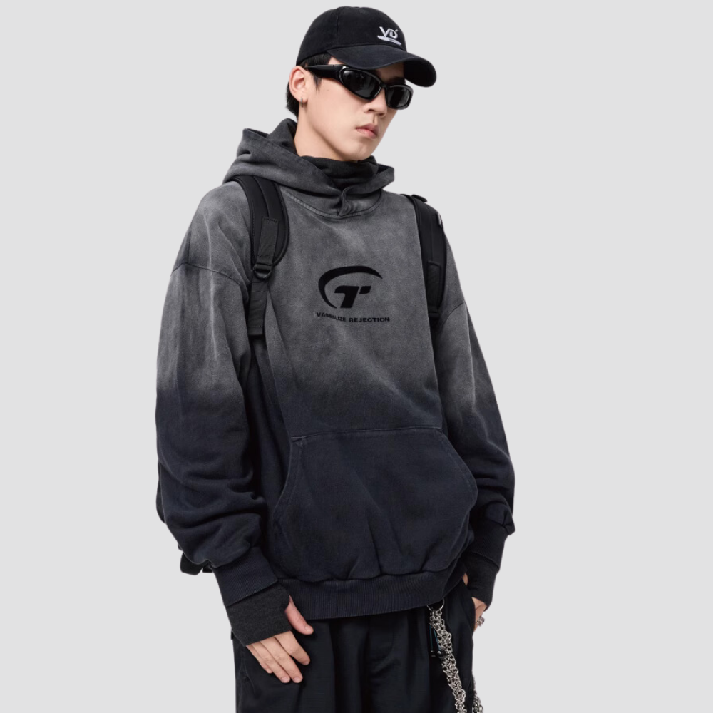 Ins Cotton Gradient Washed Hoodie