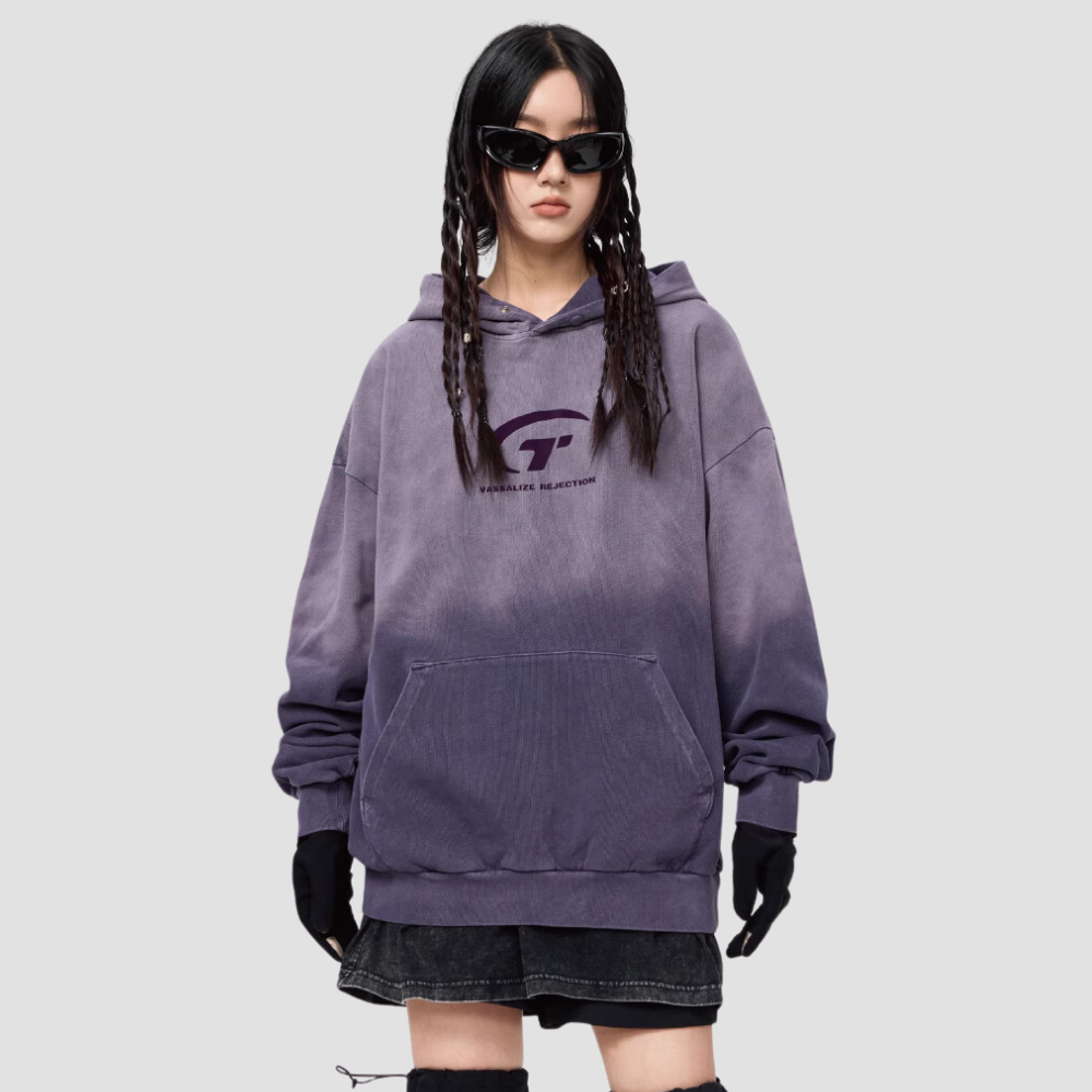 Ins Cotton Gradient Washed Hoodie