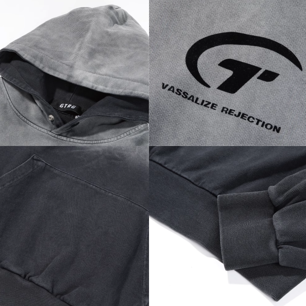 Ins Cotton Gradient Washed Hoodie