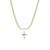 Double Snake Bone Cross Necklace