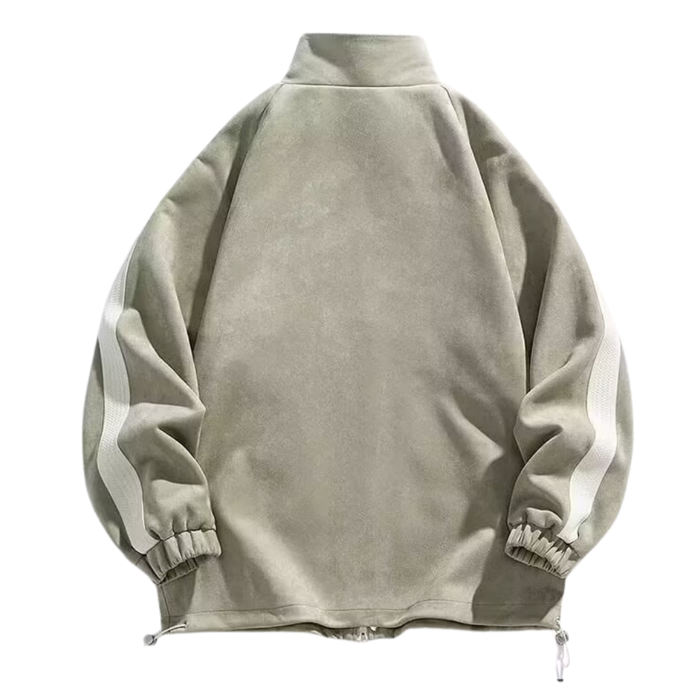 Japanese Stand Collar Suede Jacket