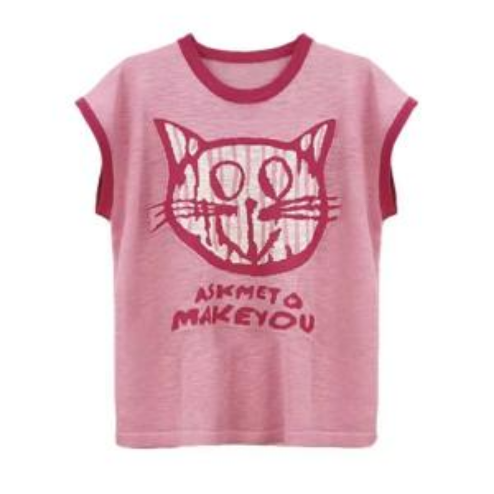 Women's Sweet Cartoon Cat T-shirt