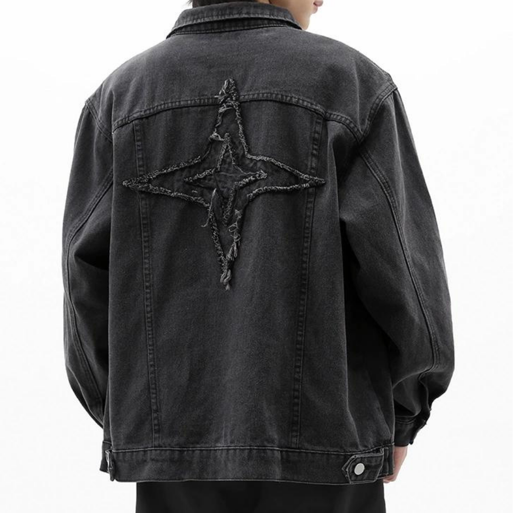 Retro Embroidery Stars Denim Jacket