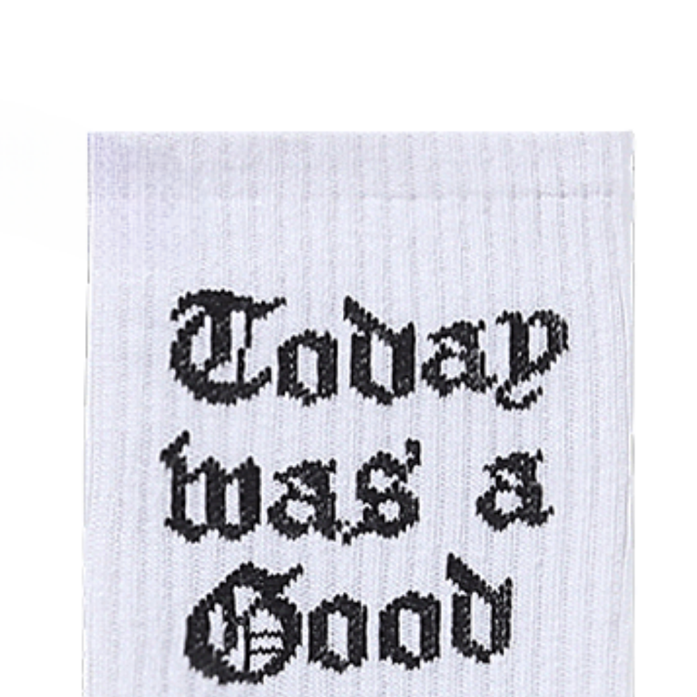 Unseen Echoes American Street Sanskrit Letter Socks