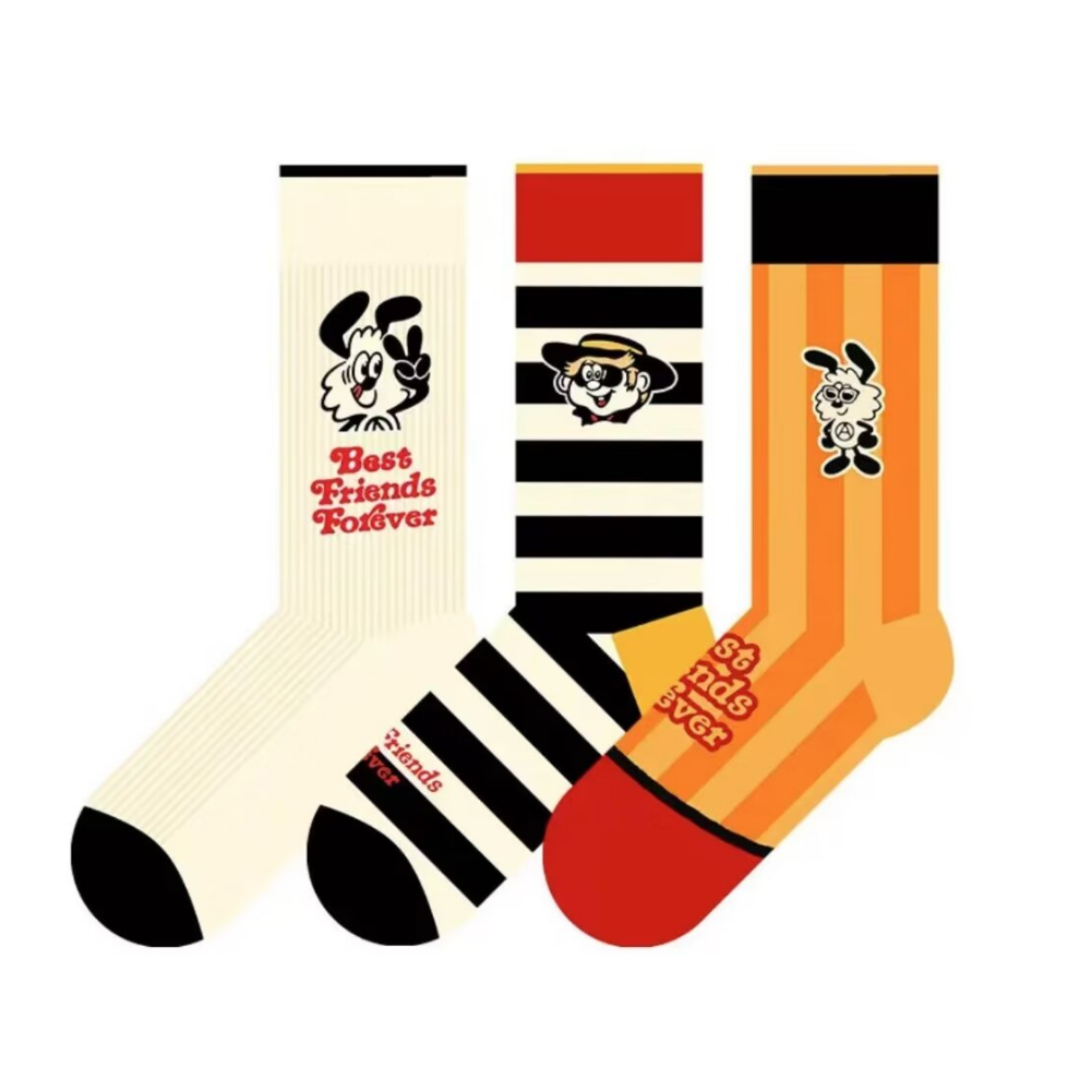 Cartoon Rabbit Striped Socks