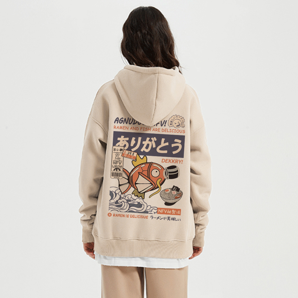Cute Cartoon Fish Graphic Hoodie