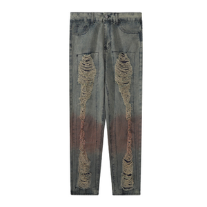 PM | Distressed Denim Contrast Jeans