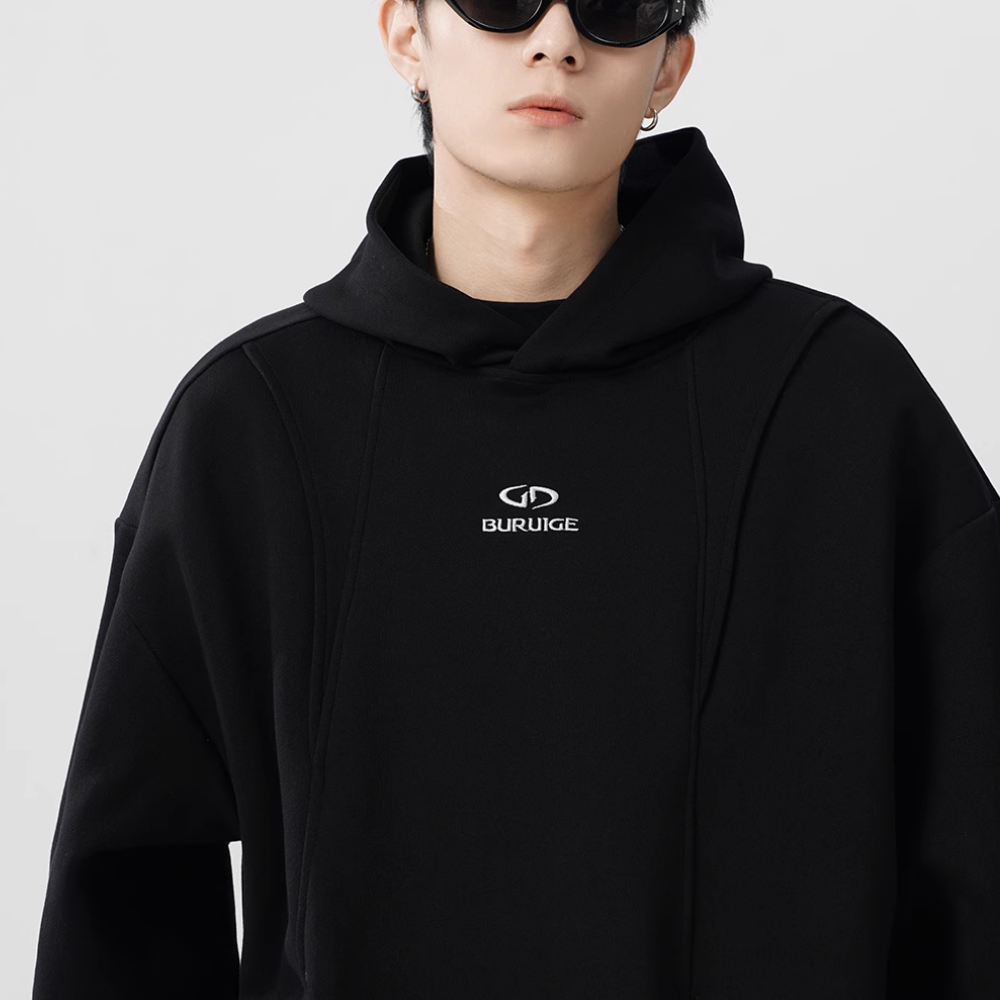 Heavy Dual Zip Embroidered Hoodie