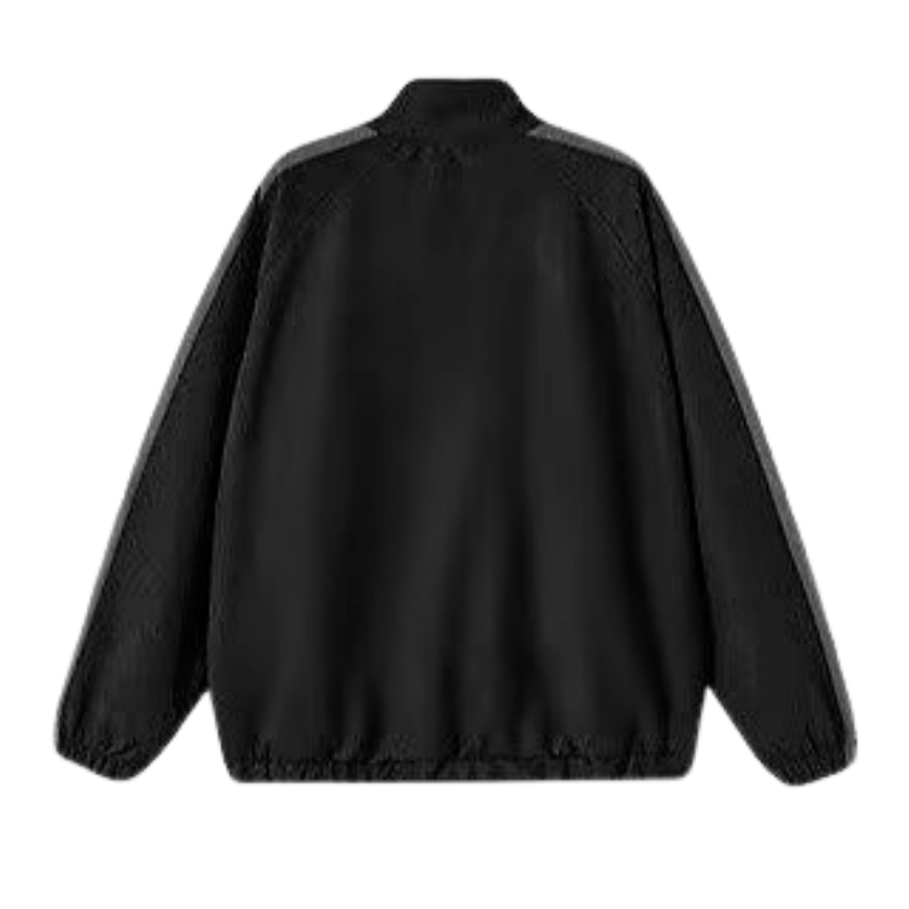 Trendy Suede Sleeve Contrast Jacket