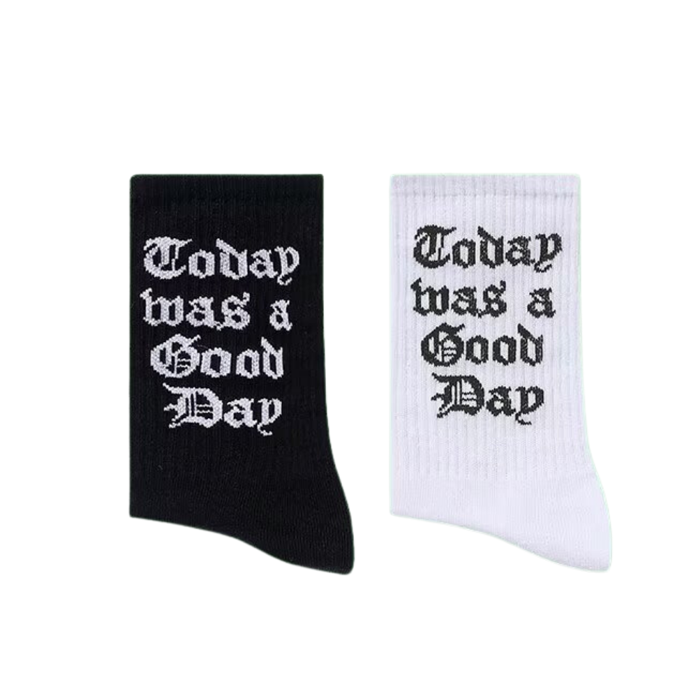 Unseen Echoes American Street Sanskrit Letter Socks