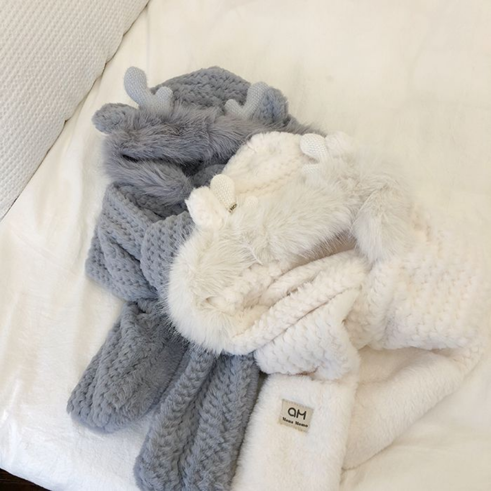 Solid Color Antlers Scarf