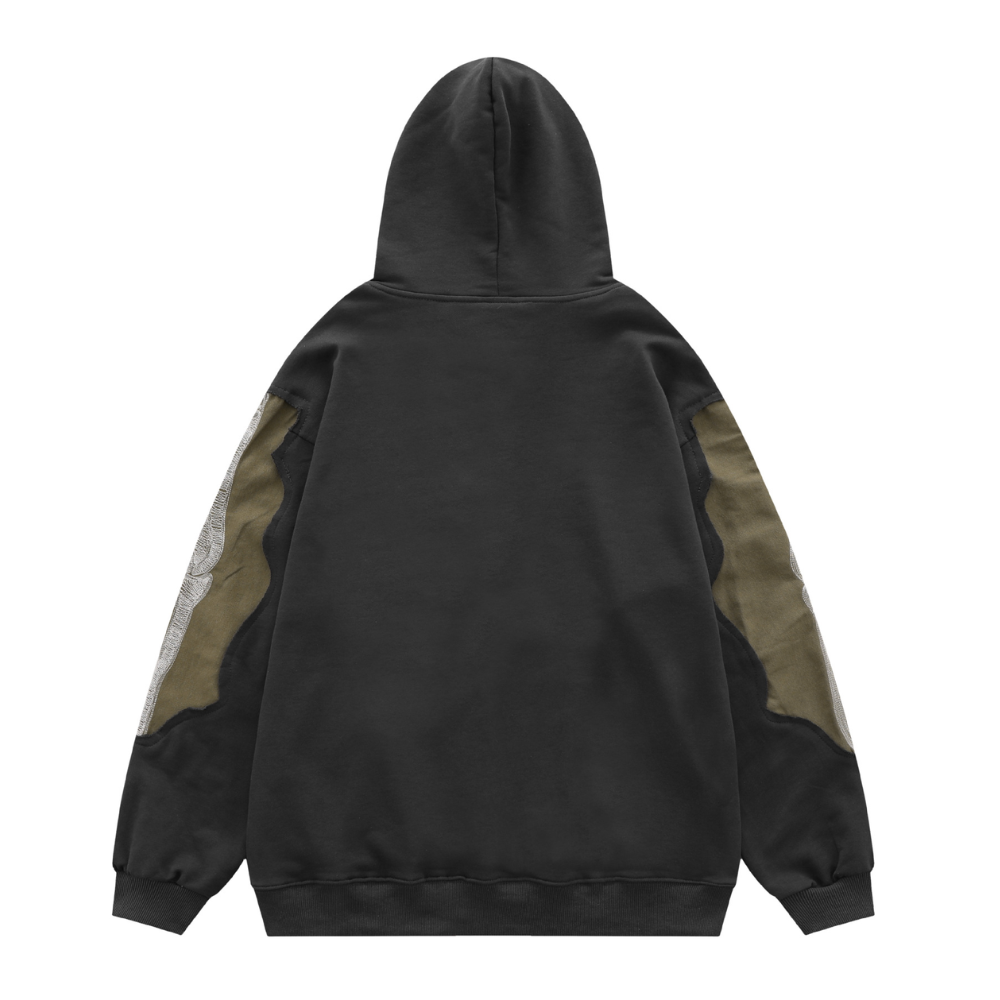 Urban Ripped Patchwork Hoodie