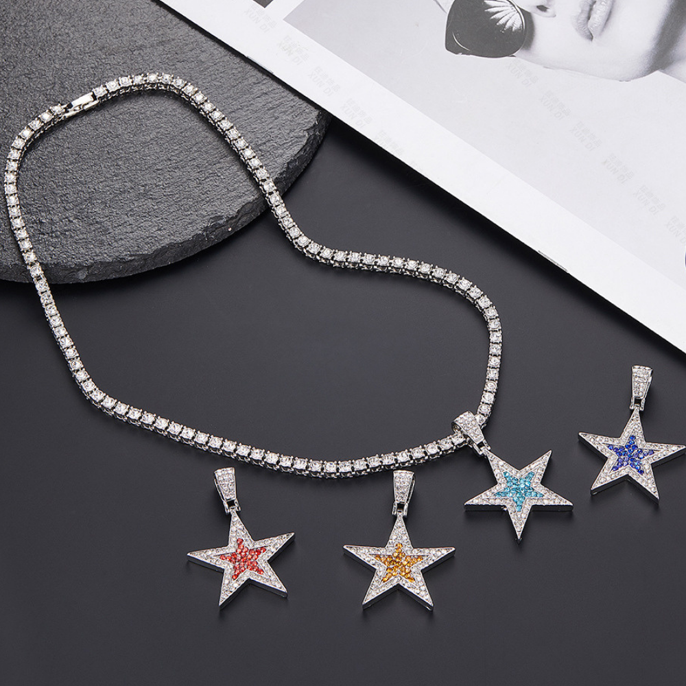 American pentagram necklace