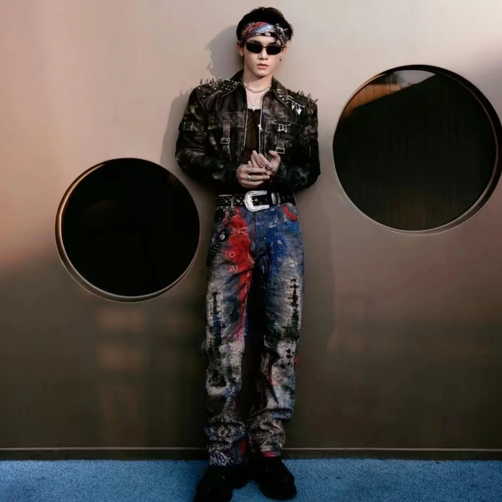 DF |Vibe Paisley Digital Print Jeans