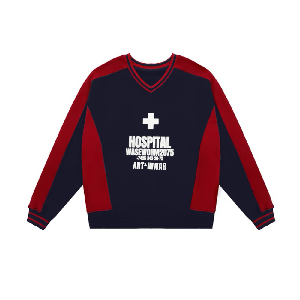 Art In War Hospital Patchwork Sweatshirt