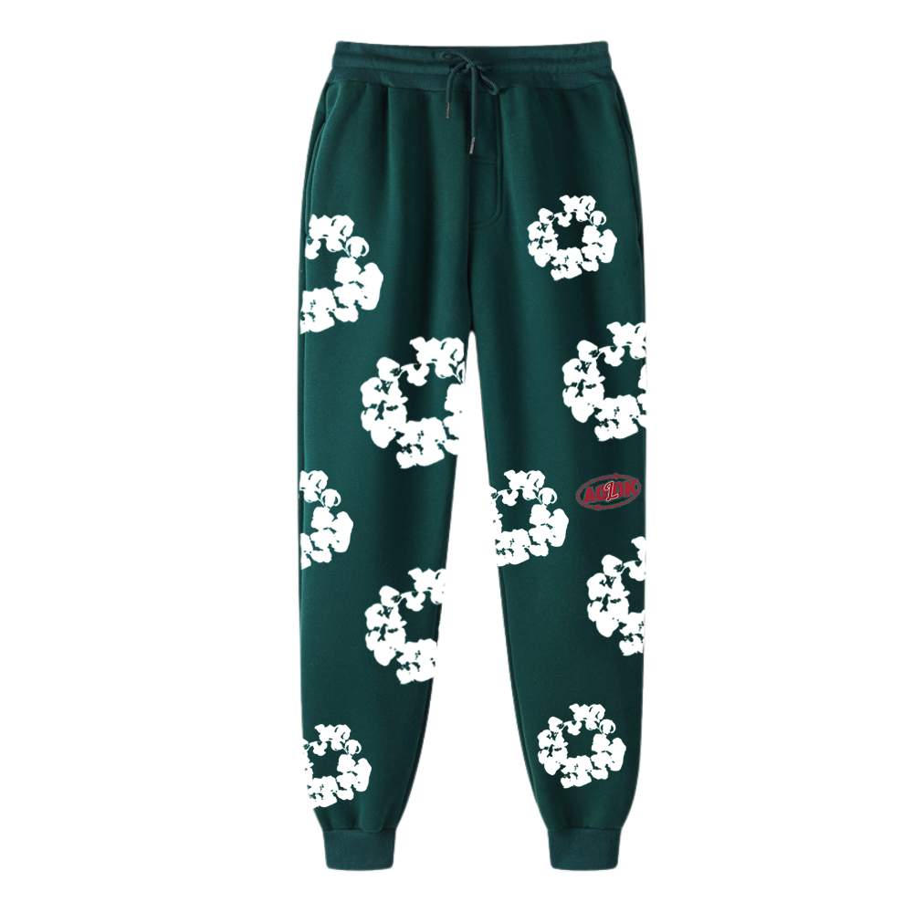 Kapok Print Drawstring Sweatpants