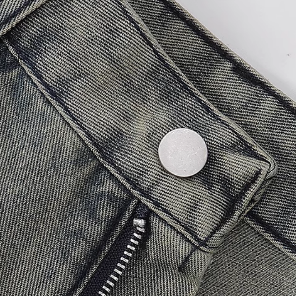 PM | Distressed Denim Contrast Jeans