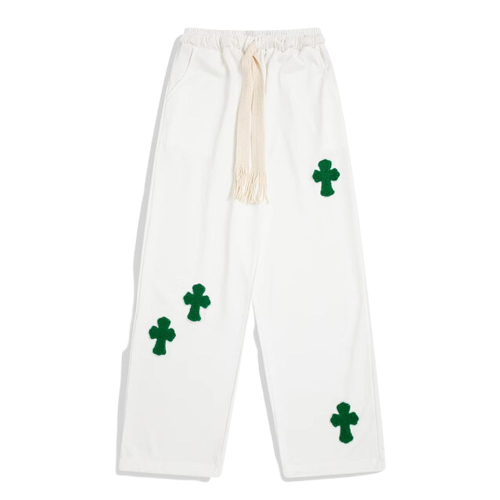 Cross Flocked Jacquard Sweatpants
